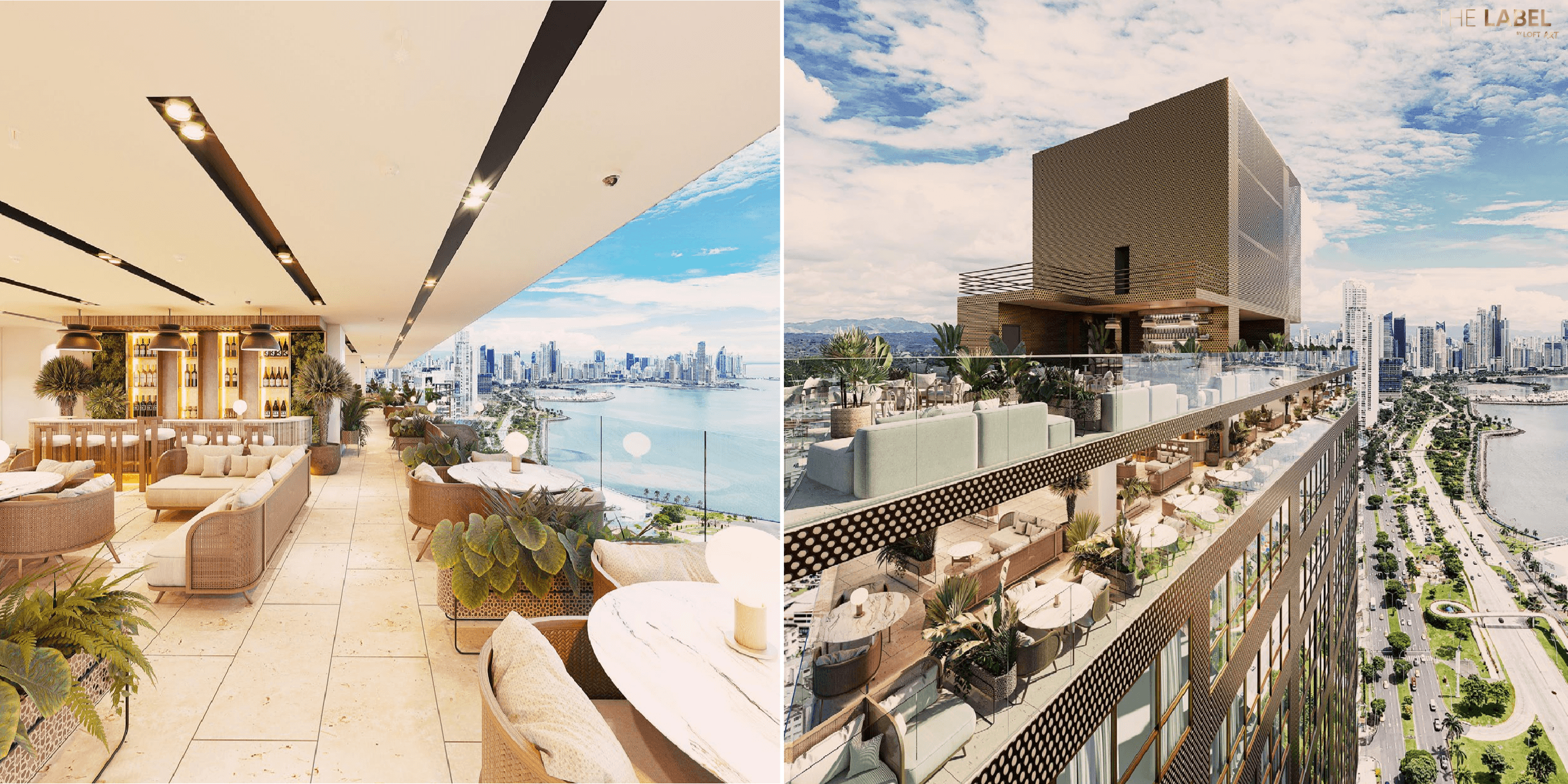 Cinta Costera de Ciudad de Panamá, con la bahía y el perfil de la ciudad al fondo